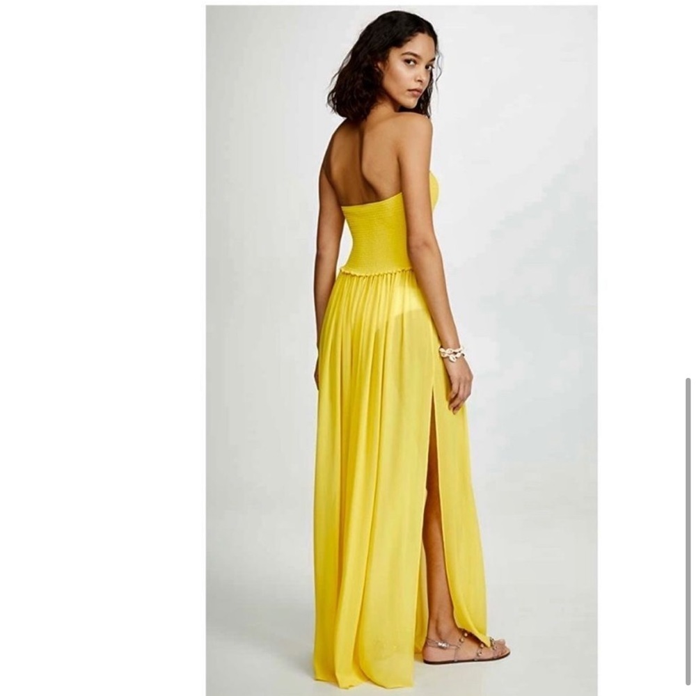 Ramy Brook Calista Strapless Dress in Orange. - Picture 7 of 9